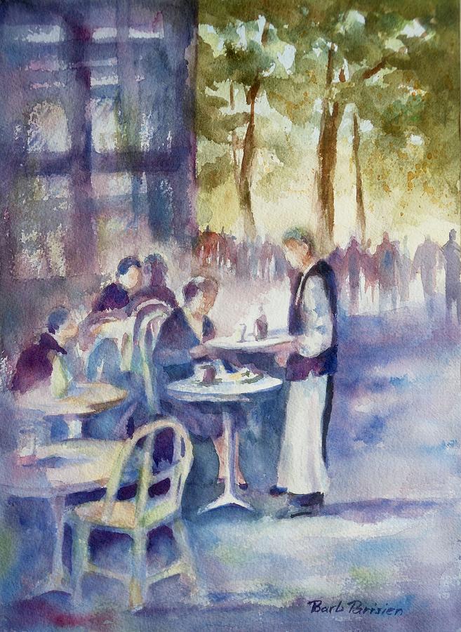 Un Cafe Painting by Barbara Parisien