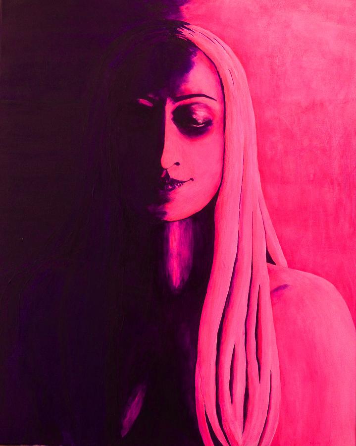 Unanswered In Pink and Purple Painting by Susan M Woods