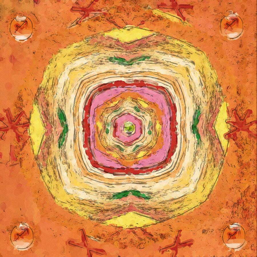 Unbalanced Mandala Painting by Shelley Bain