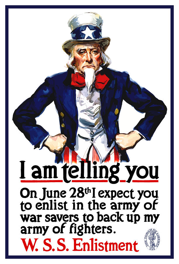 Uncle Sam Painting - Uncle Sam -- I Am Telling You by War Is Hell Store