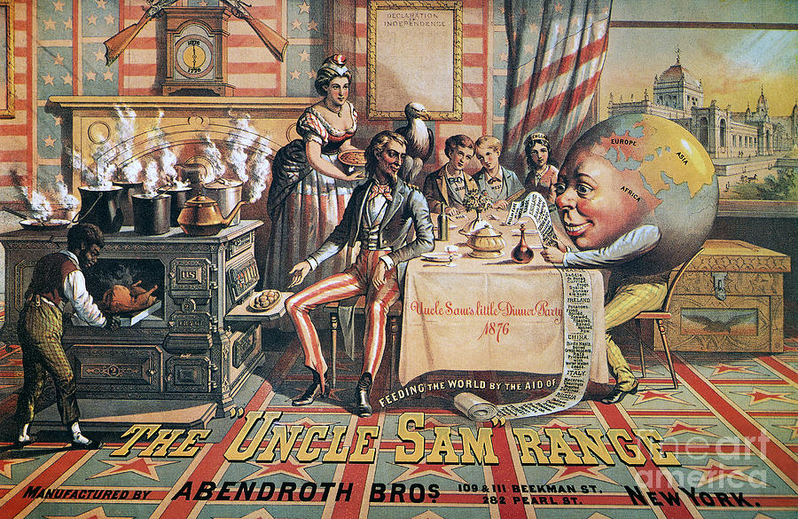 Uncle Sam Range Ad, 1876 Photograph by Granger