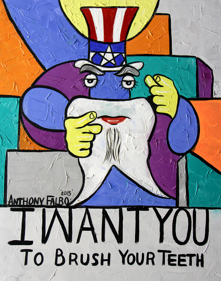 Uncle Sam Tooth Painting by Anthony Falbo