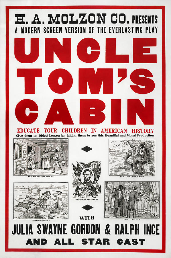 Uncle Toms Cabin - Film Adaptation Promotion Poster Mixed Media by War Is Hell Store