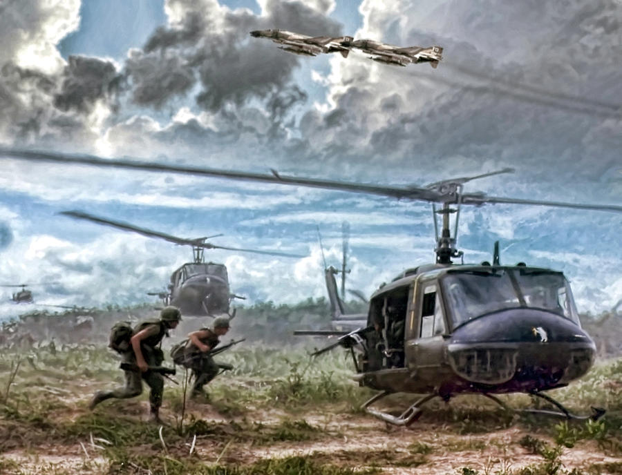 Helicopter Digital Art - Uncommon Valor by Peter Chilelli