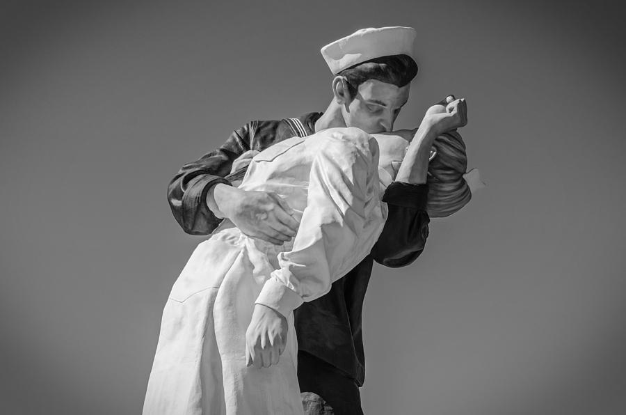 Black And White Photograph - Unconditional Surrender 3 by Susan McMenamin