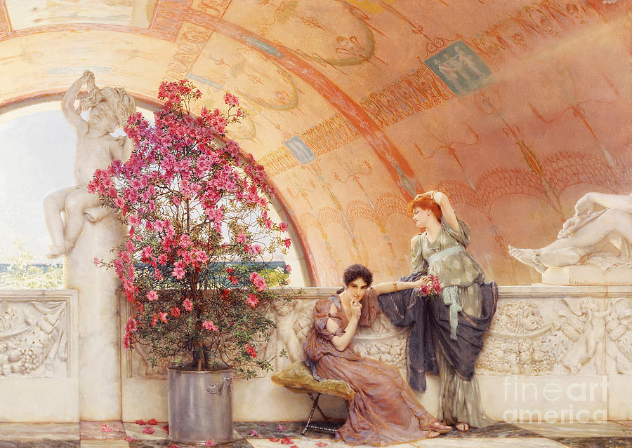 Greek Painting - Unconscious Rivals by Lawrence Alma Tadema