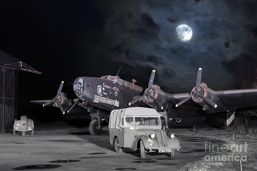 Under a Bombers Moon Digital Art by Airpower Art