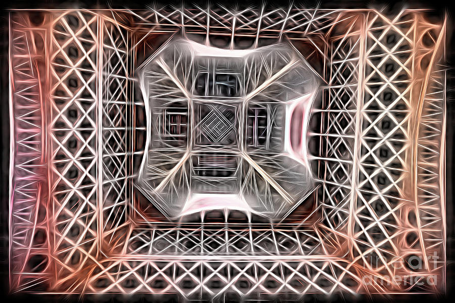 Under Eiffel Abstract  Photograph by Chuck Kuhn