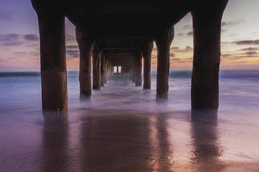 Under Manhattan Beach Pier Photograph by Andy Konieczny