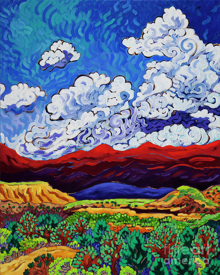 Under New Mexico Skies Painting by Cathy Carey