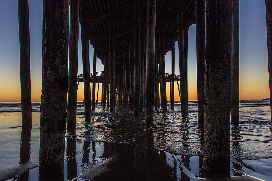 Under Pismo Beach Pier Sunset Photograph by John McGraw