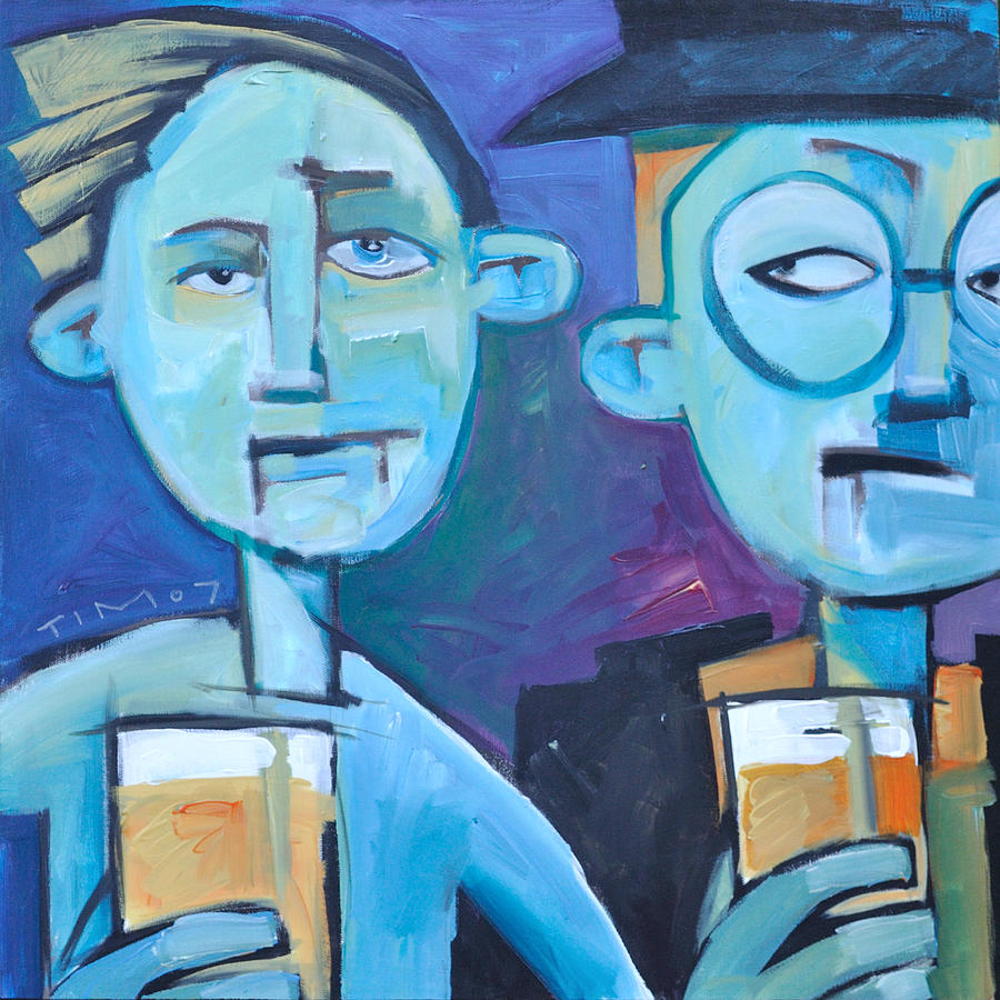 Beer Painting - Under Scrutiny by Tim Nyberg