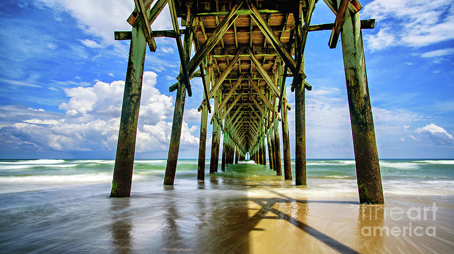 Under Surf City Pier Photograph by DJA Images