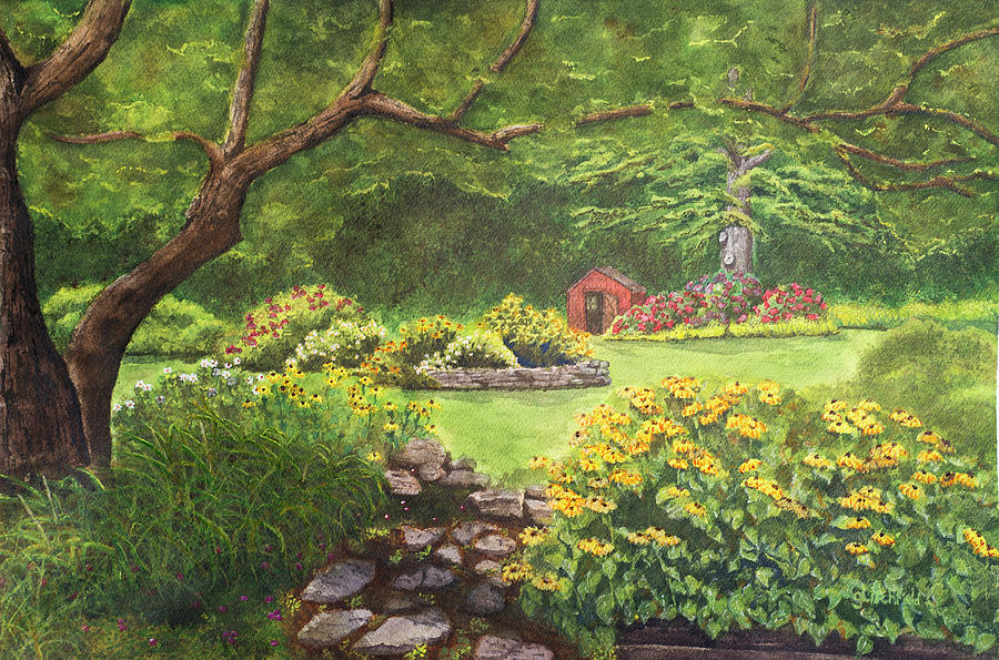 Under The Apple Tree Painting By Litchfield Artworks