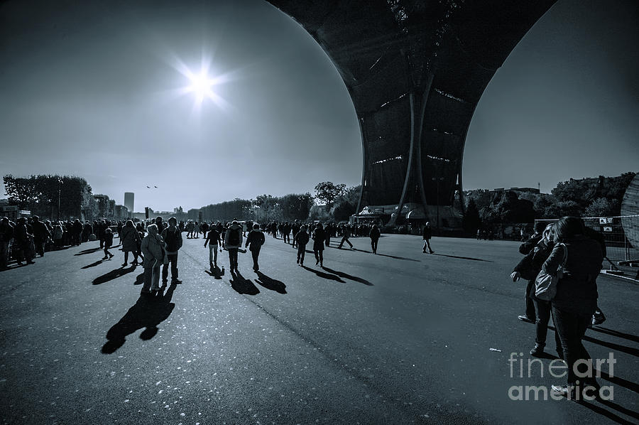 Under The Eiffel Tower Photograph by Charuhas Images