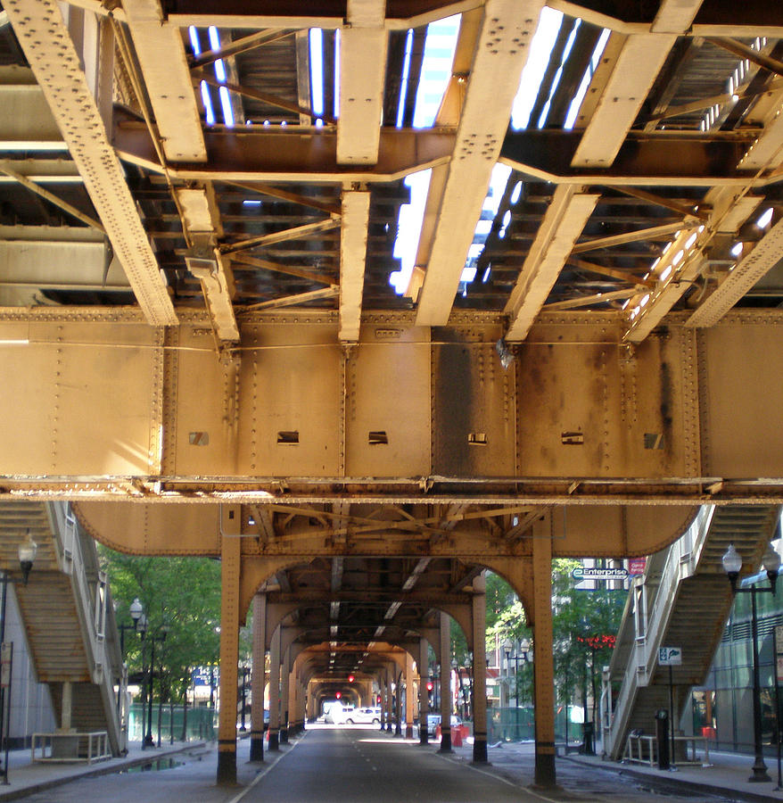Chicago Photograph - Under The El - 1 by Ely Arsha