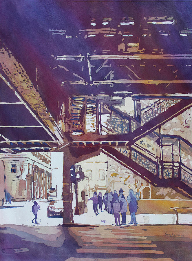Under the El Painting by Jenny Armitage