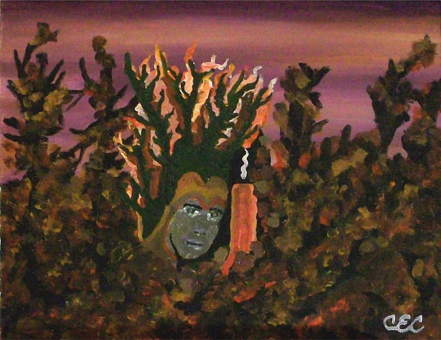 Under The Fairy Bush Painting by Carolyn Cable