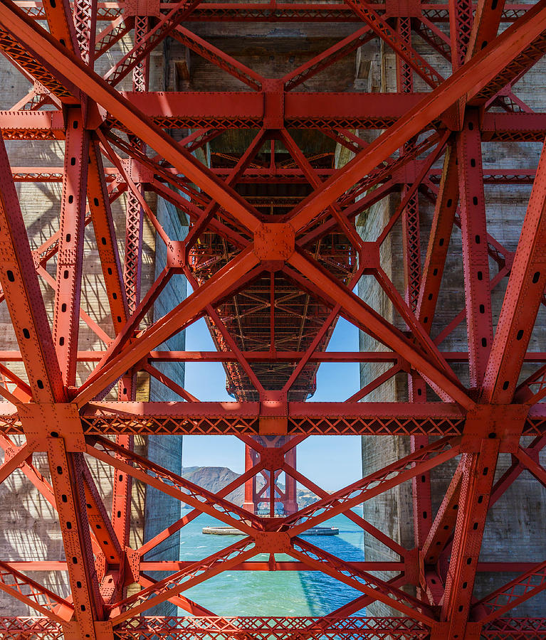 Golden Gate Bridge Photograph - Under the Golden Gate Bridge by Sarit Sotangkur
