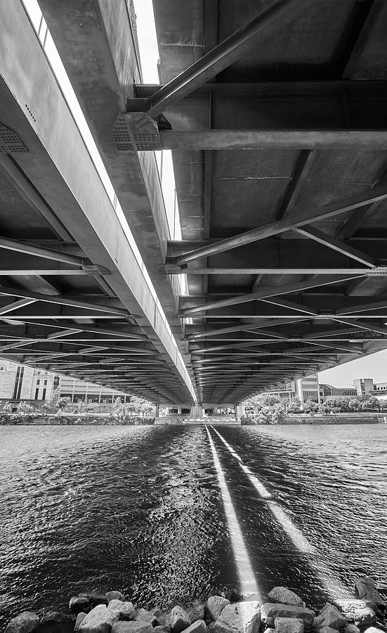 Under The Hennepin Avenue Bridge Photograph by Jim Hughes