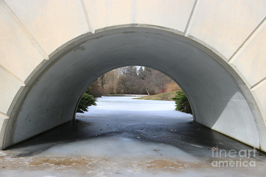 Under the Icy Bridge Photograph by Erick Schmidt