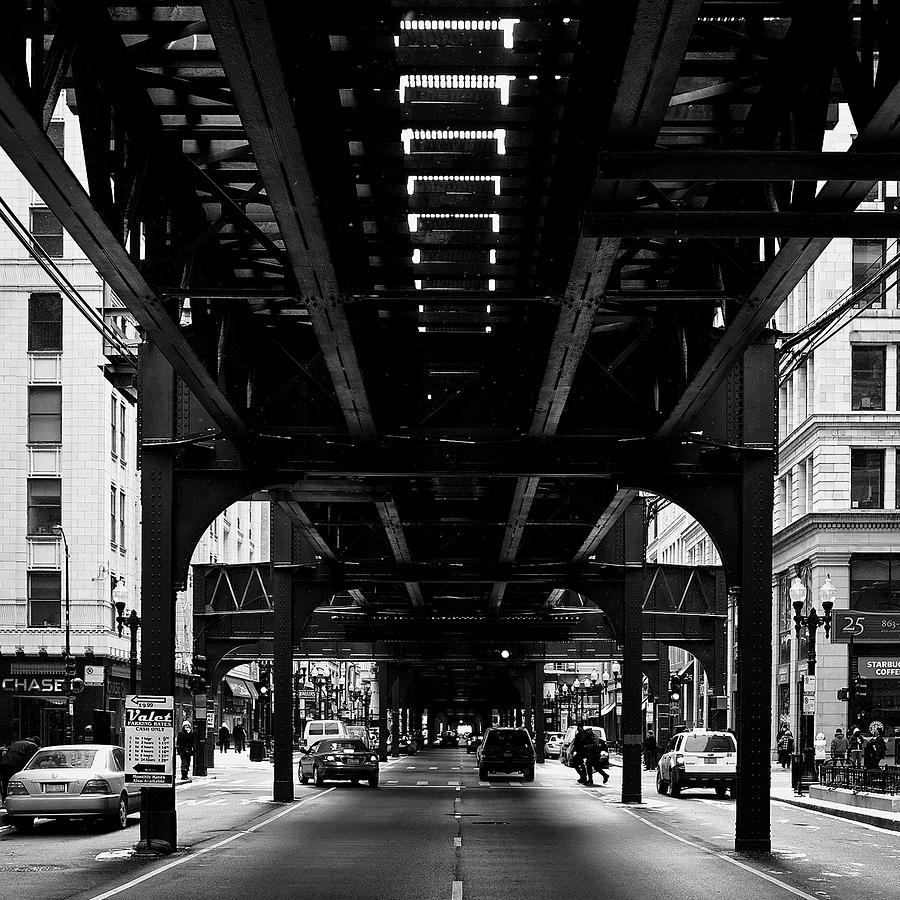 Chicago Photograph - Under The L by Chunsum Choi