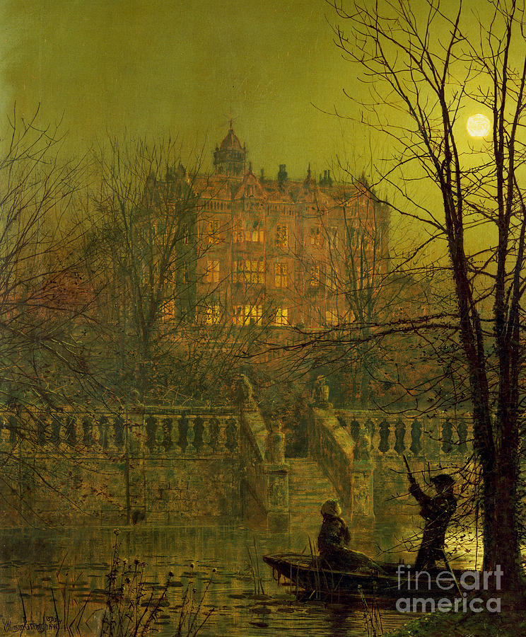 Under the Moonbeams,  Painting by John Atkinson Grimshaw