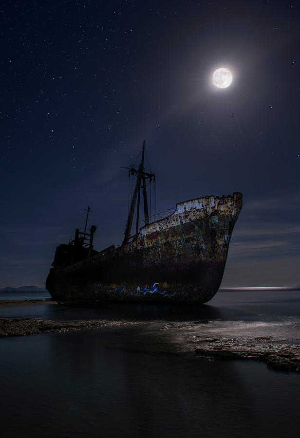 Under the moonlight Photograph by Jaroslaw Blaminsky