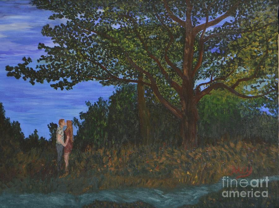 Under the Oak Tree Painting by Aicy Karbstein