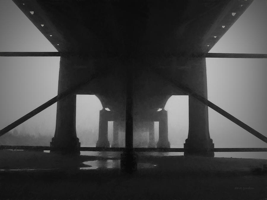 Under the Old Sakonnet River Bridge Photograph by David Gordon