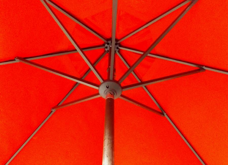 Under the Orange Umbrella Photograph by Julie Pappas
