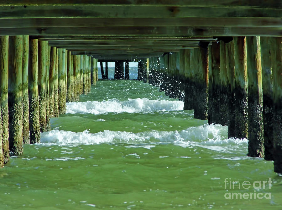 Under The Pier at Anna Marie Island Photograph by D Hackett