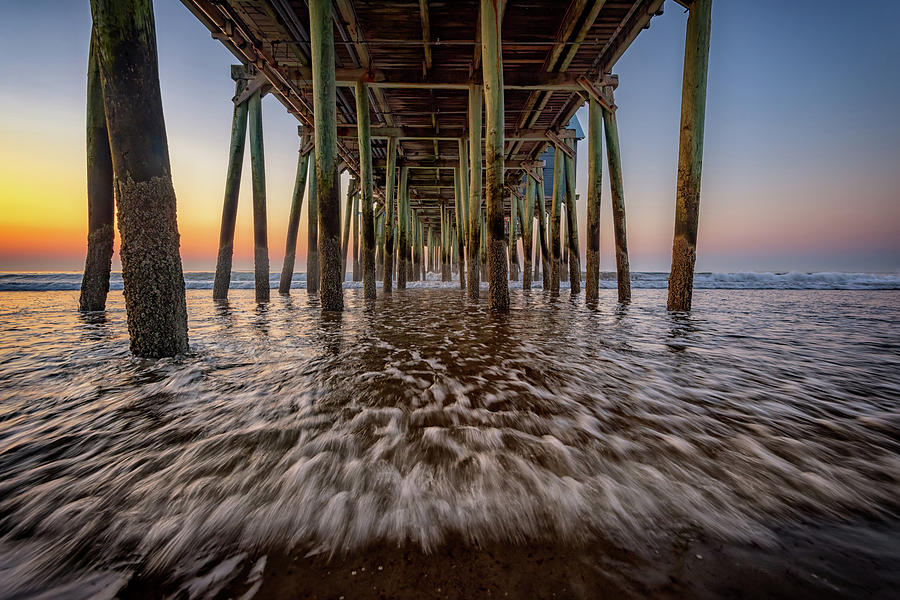 Portland Photograph - Under the Pier at Old Orchard Beach by Rick Berk