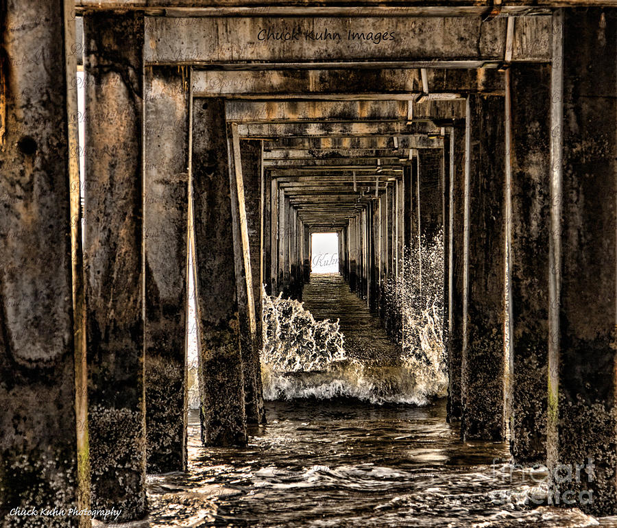 Pier Photograph - Under the Pier  by Chuck Kuhn