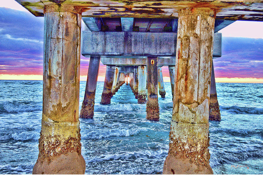 Under The Pier Hdr Photograph by Ken Figurski
