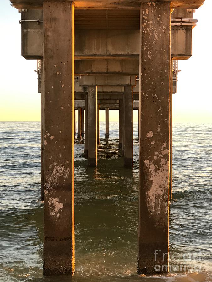 Sunset Photograph - Under The Pier in Orange Beach by Luther Fine Art