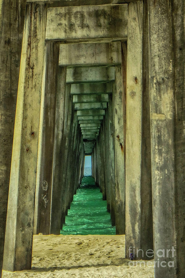 Under the Pier Photograph by Judy Hall-Folde