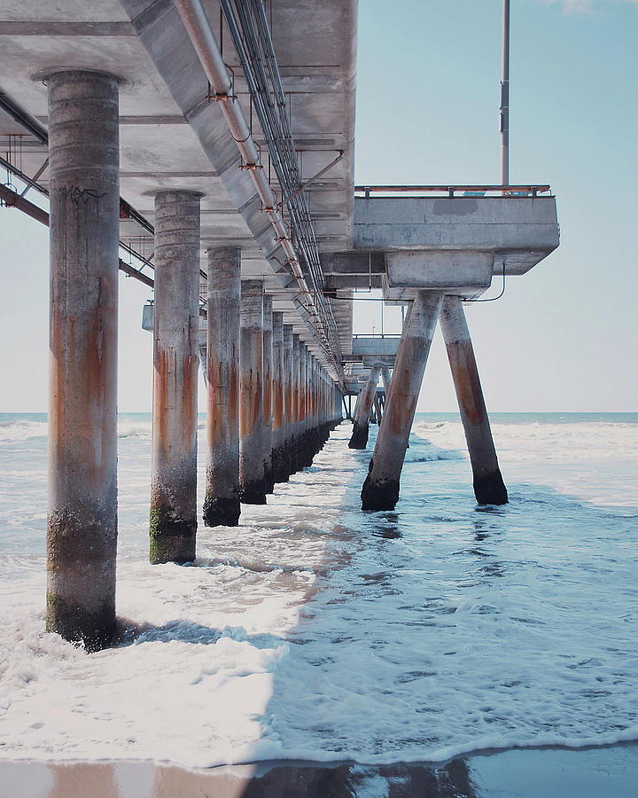 Venice Beach Photograph - Under the pier by Nastasia Cook