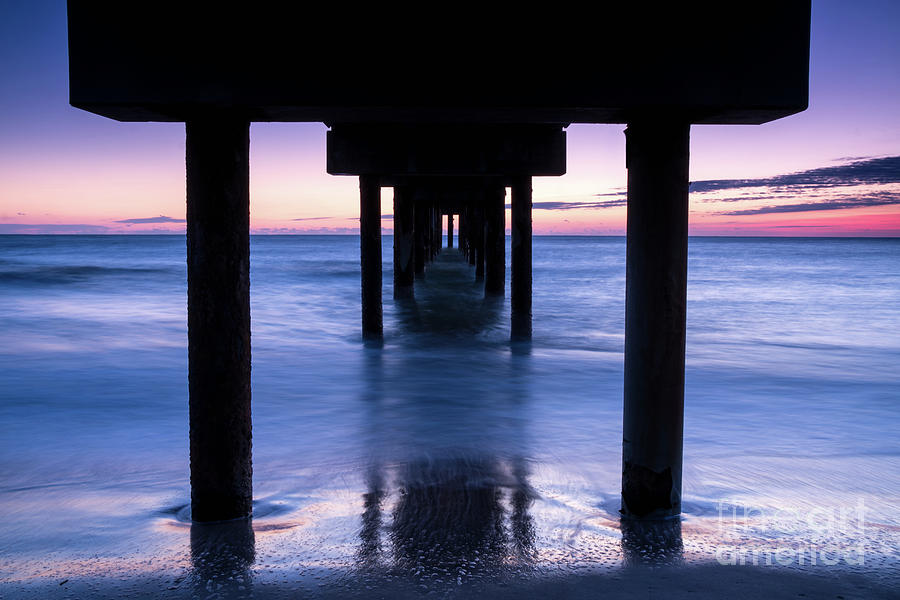 Under the Pier, St. Augustine Beach Pier, Florida Photograph by Dawna Moore Photography