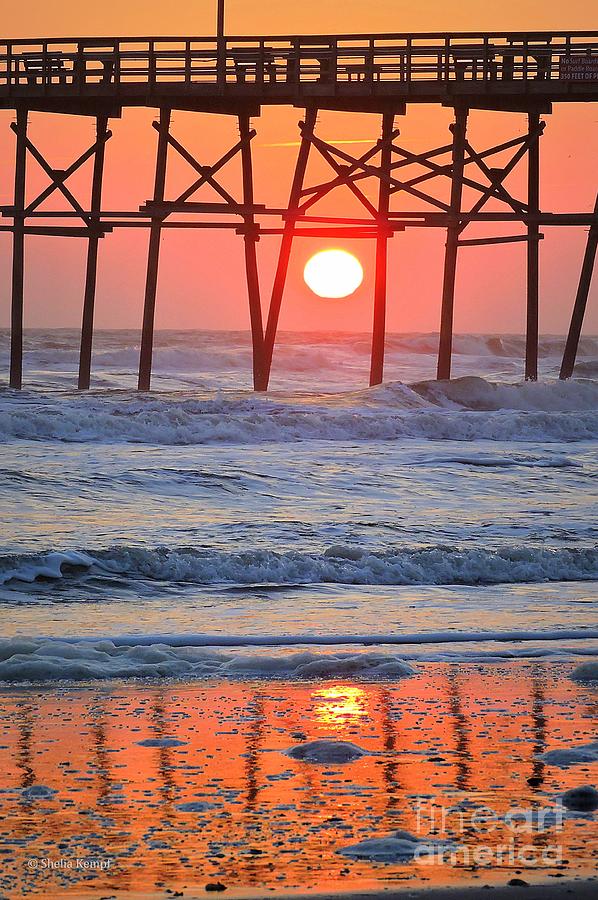 Under The Pier - Sunset Photograph by Shelia Kempf