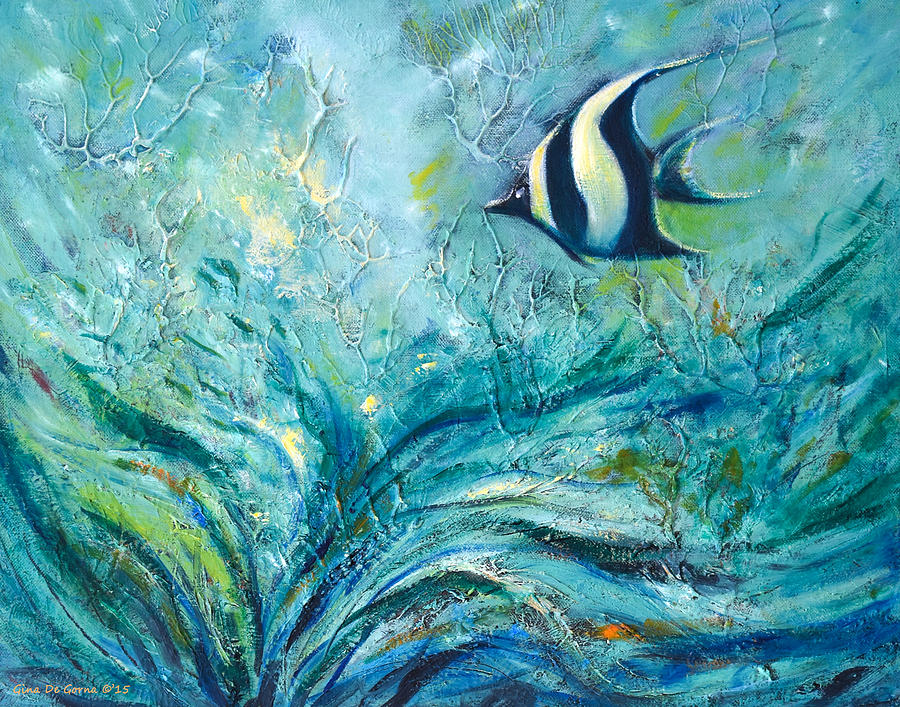Under the Sea 9 Painting by Gina De Gorna