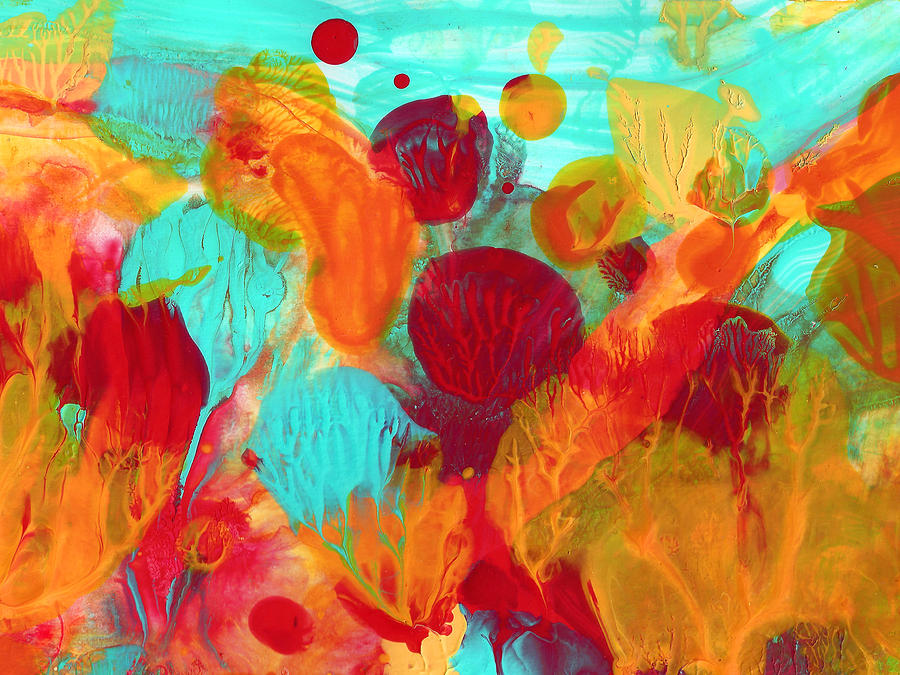 Under the Sea Abstract 1 Painting by Amy Vangsgard