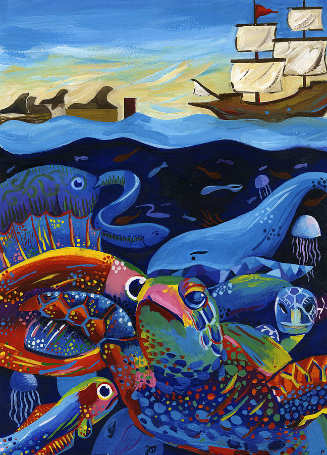 Under the Sea by Alisha Yang 8th grade Painting by California Coastal Commission