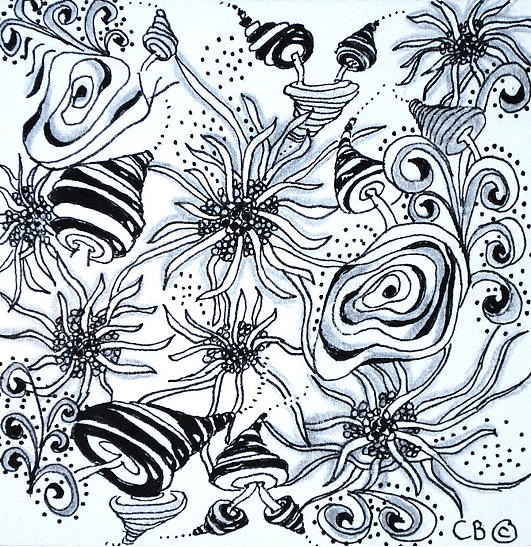 Under The Sea Drawing by Carole Brecht
