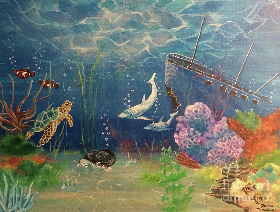 Under The Sea Painting by Denise Tomasura
