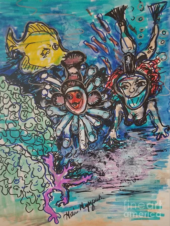 Under The Sea Mixed Media by Geraldine Myszenski Pixels