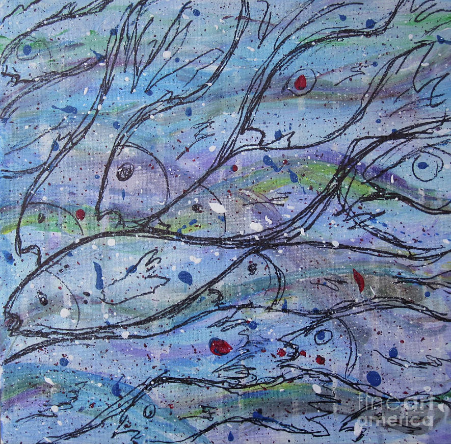 Under the Sea Painting by Linda Cranston