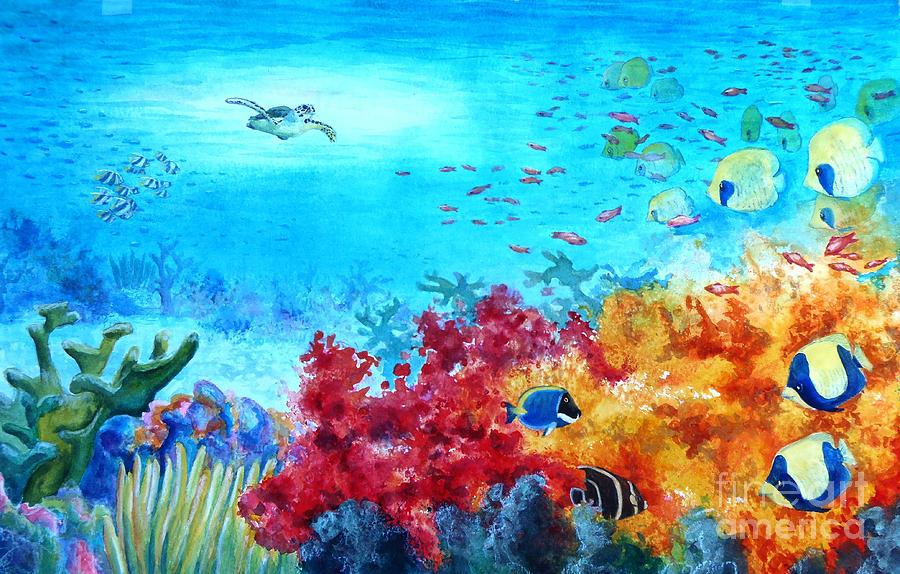 Under the Sea Painting by Petra Burgmann