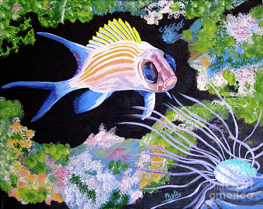 Under The Sea Painting by Phyllis Kaltenbach