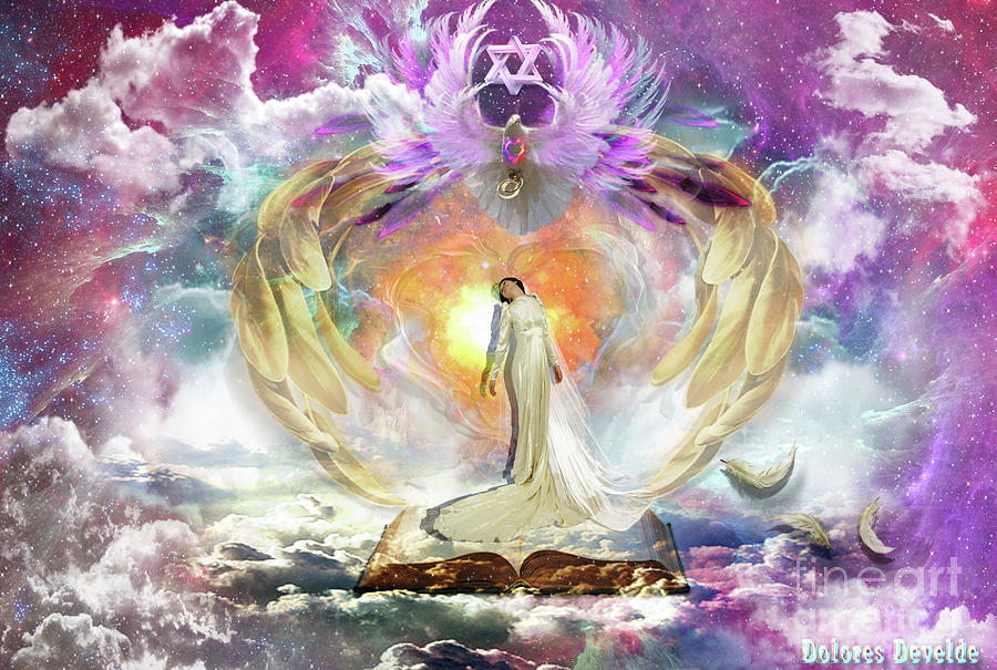 Bride Of Christ Digital Art - Under the shadow of His wings by Dolores Deve...